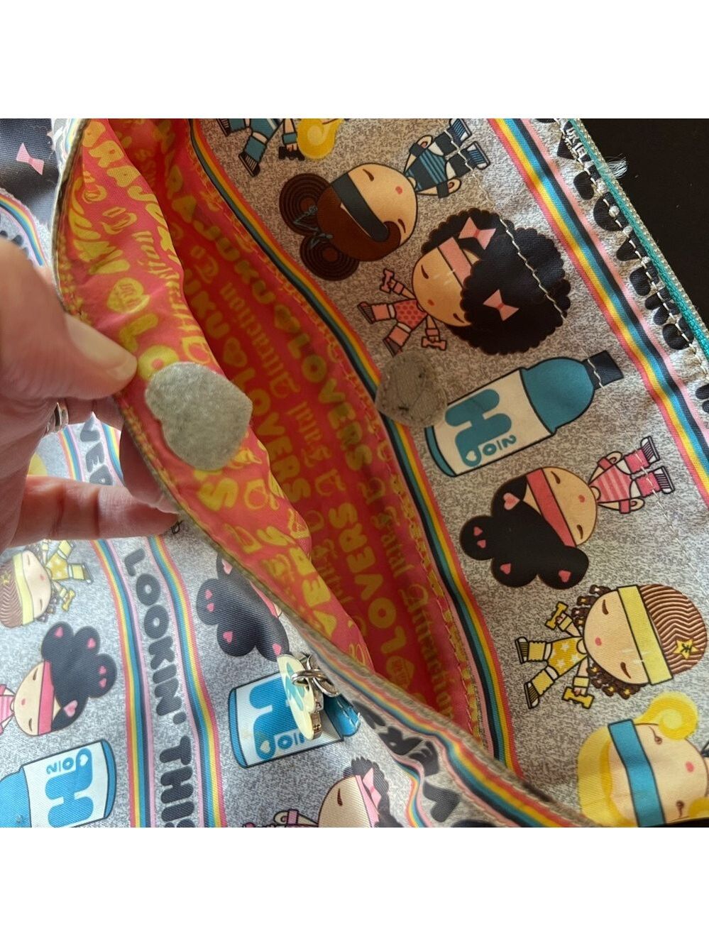 Harajuku Lovers Multicoloured Print Crossbody Bag By Gwen Stefani - Picture 3 of 12